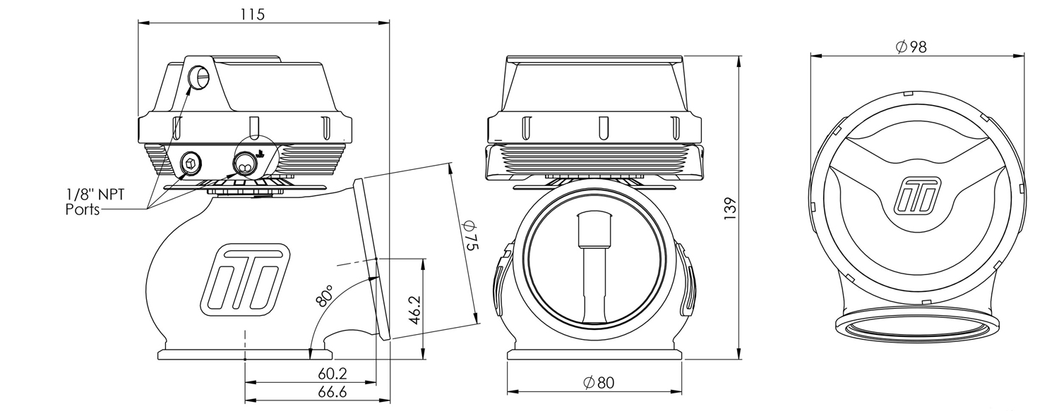 Turbosmart Power Gate 60 Gen-V
