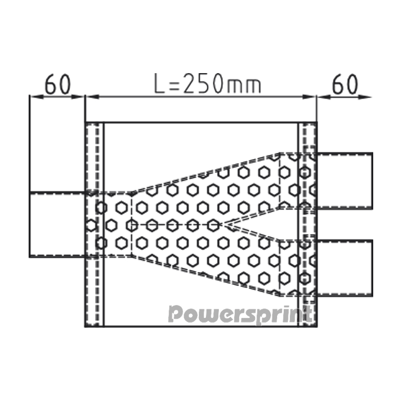 Powersprint Short Box, oval, Y-Führung