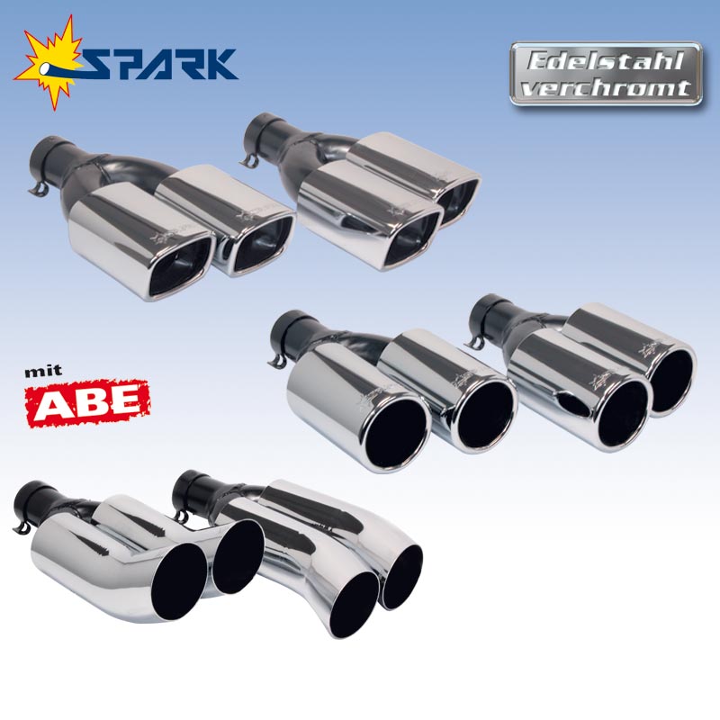 Spark SPORT Line Kevlar Endrohr rund mit ABE