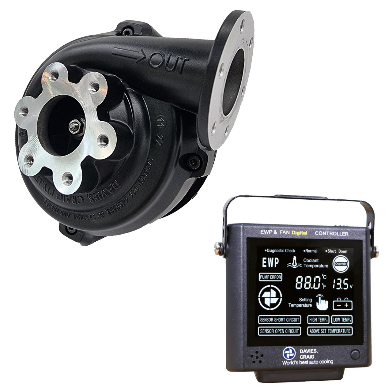 Davies Craig Control Panel und Wasserpumpe EWP80 Alloy Flange (7.5A)