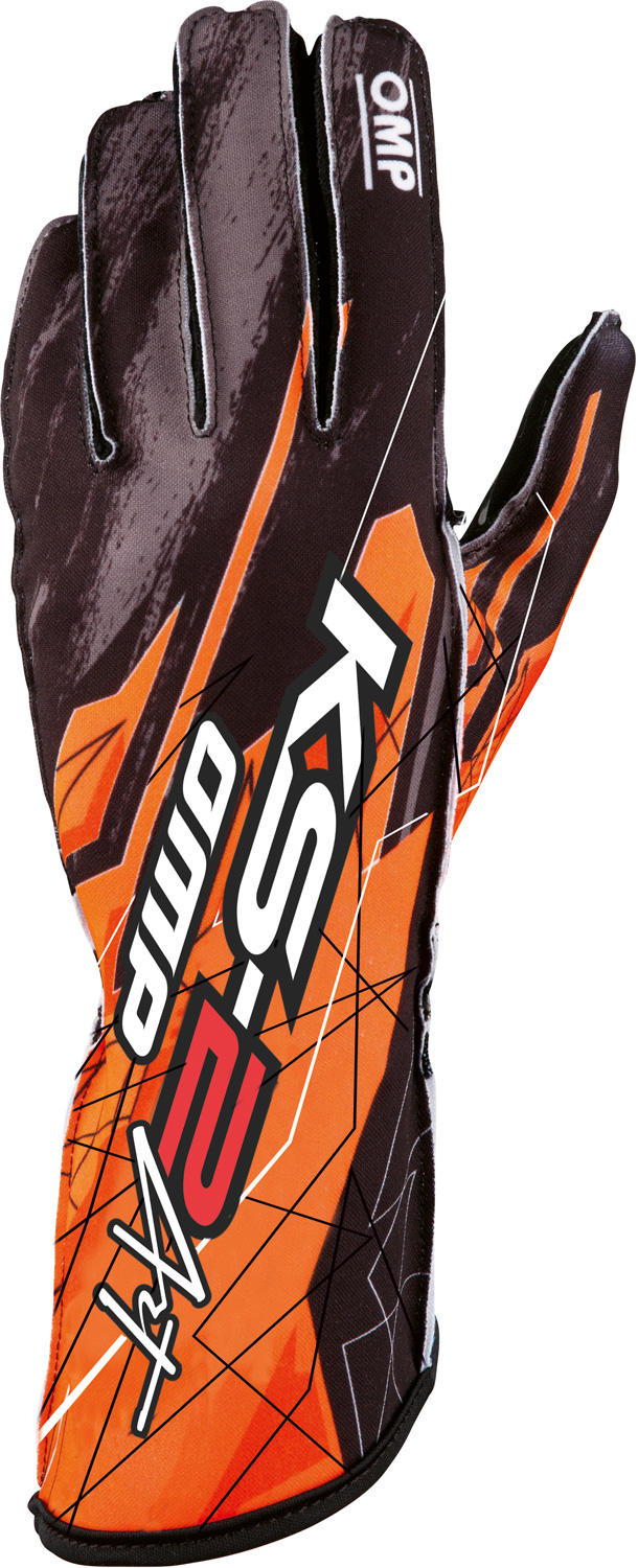 OMP Karthandschuh KS-2 Art, orange/schwarz