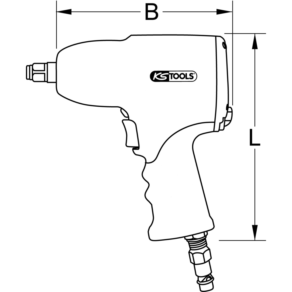 KS Tools Hochleistungs-Druckluft-Schlagschrauber