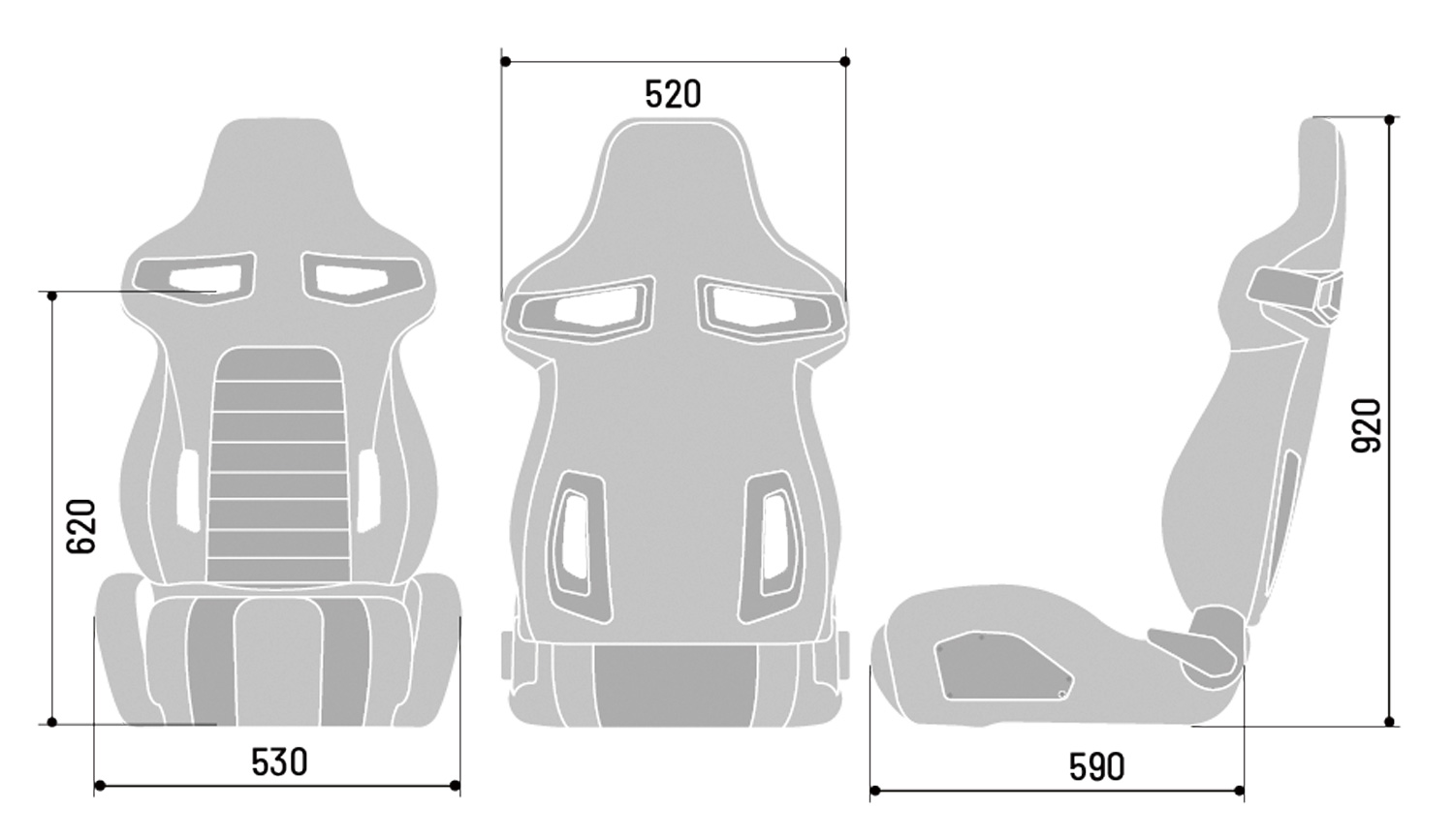 Sparco Sportsitz R333, schwarz/grau (2030SGINT)