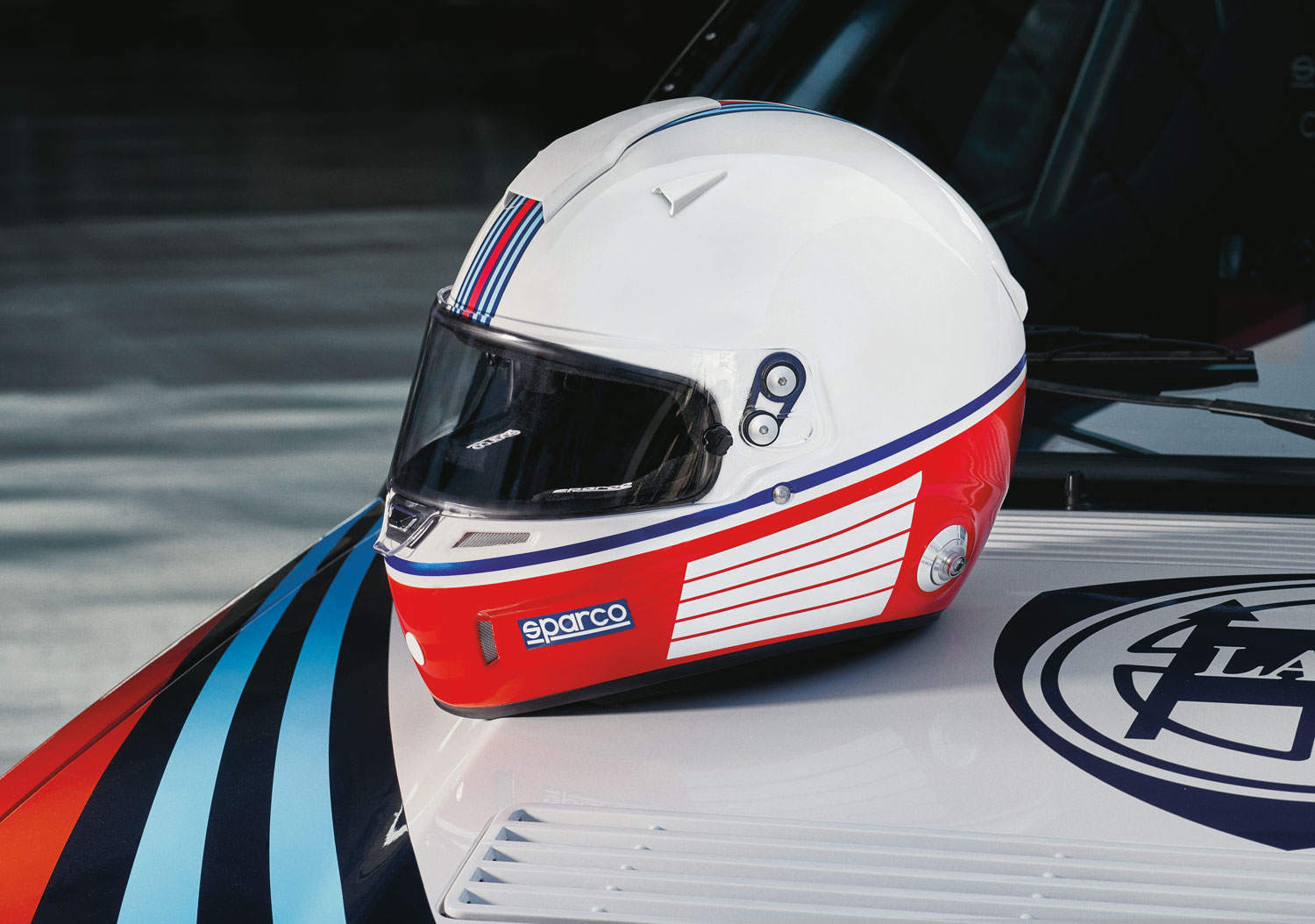 Sparco Helm | Martini Racing (Streifen-Design)