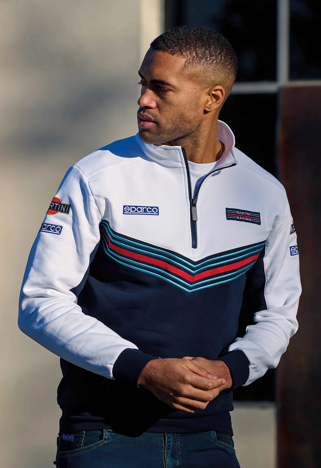Sparco Sweatshirt Half Zip | Martini Racing