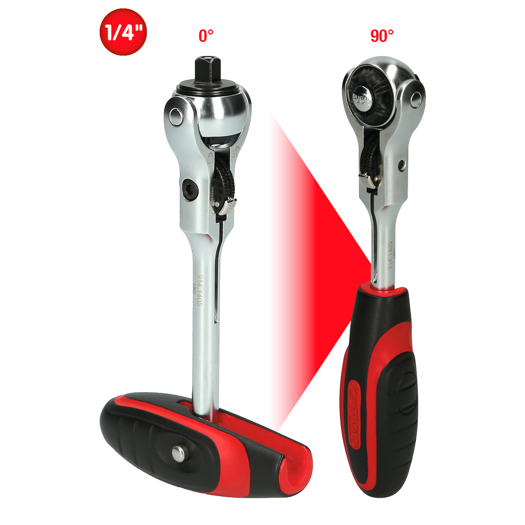 KS Tools Schwenkkopf Knarre, 72 Zahn