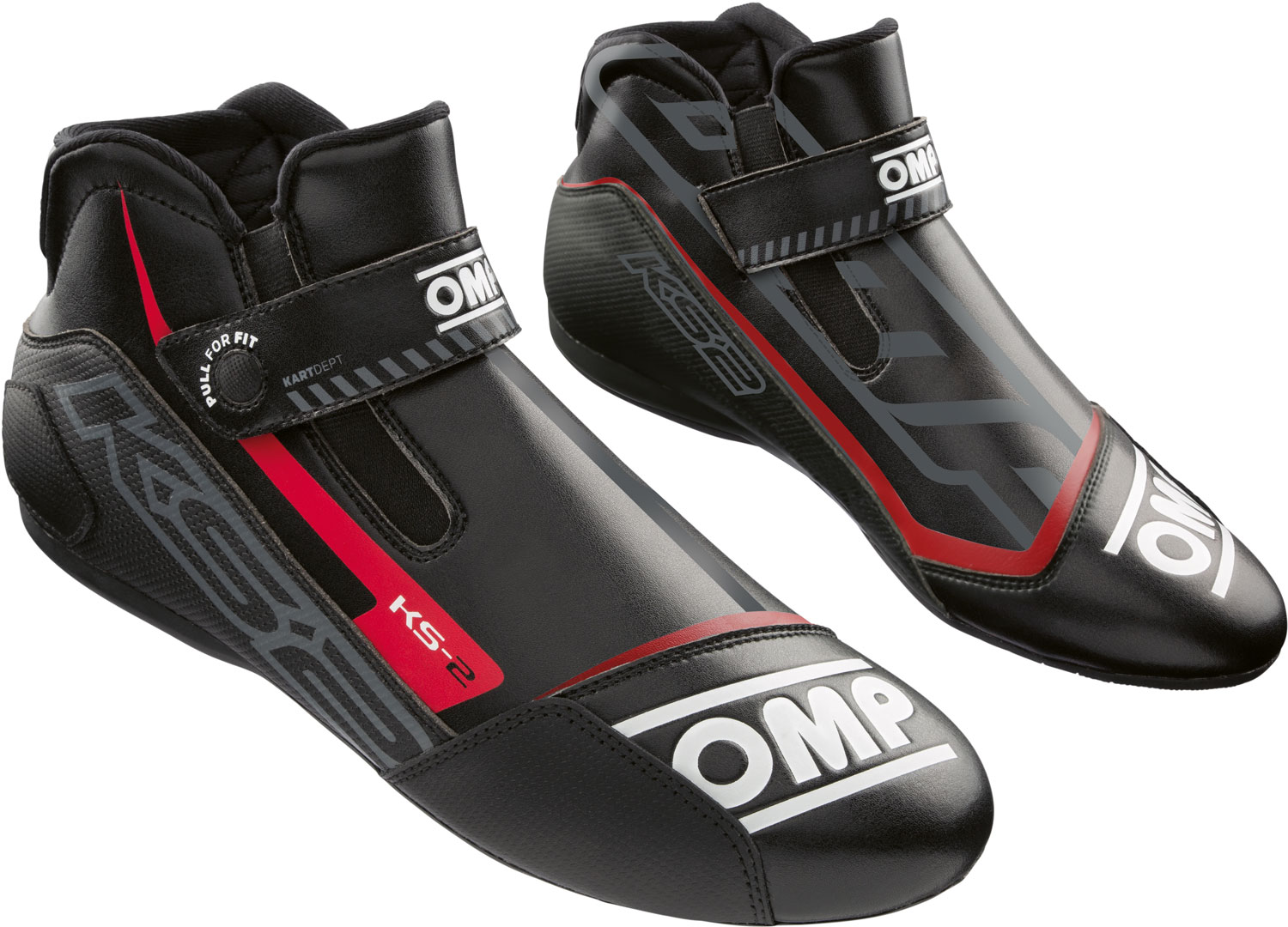 OMP Kartschuh KS-2, schwarz/rot