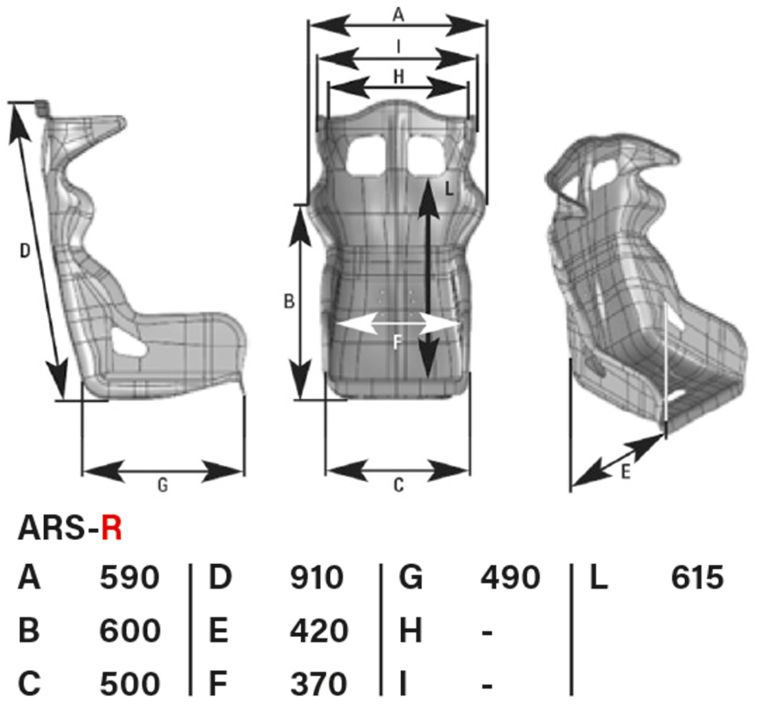 OMP Rennsitz ARS-R + Stahl-Sitzkonsole (KA2306S)