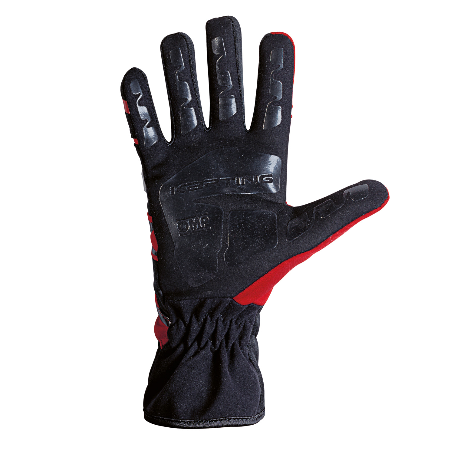 OMP Karthandschuh KS-3, schwarz/rot