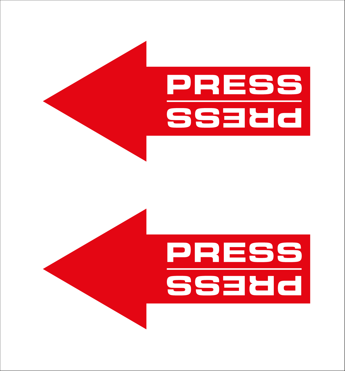 Sandtler Aufkleber Pfeile PRESS