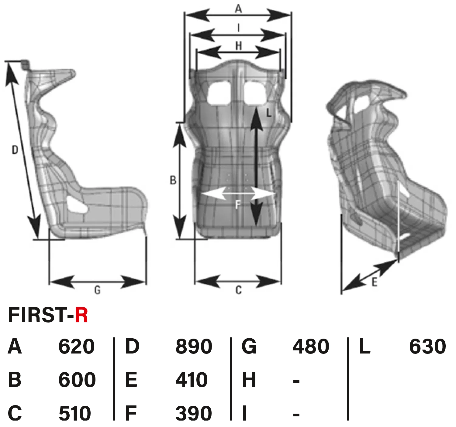 OMP Rennsitz First-R + Stahlkonsole (3030)