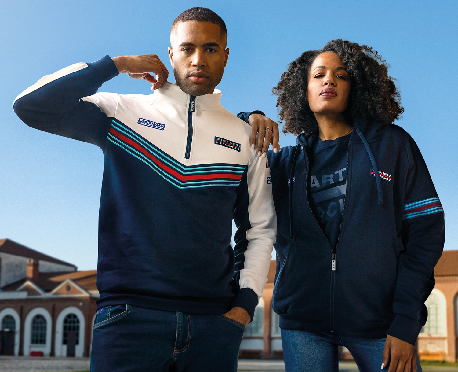 Sparco Sweatshirt Half Zip | Martini Racing