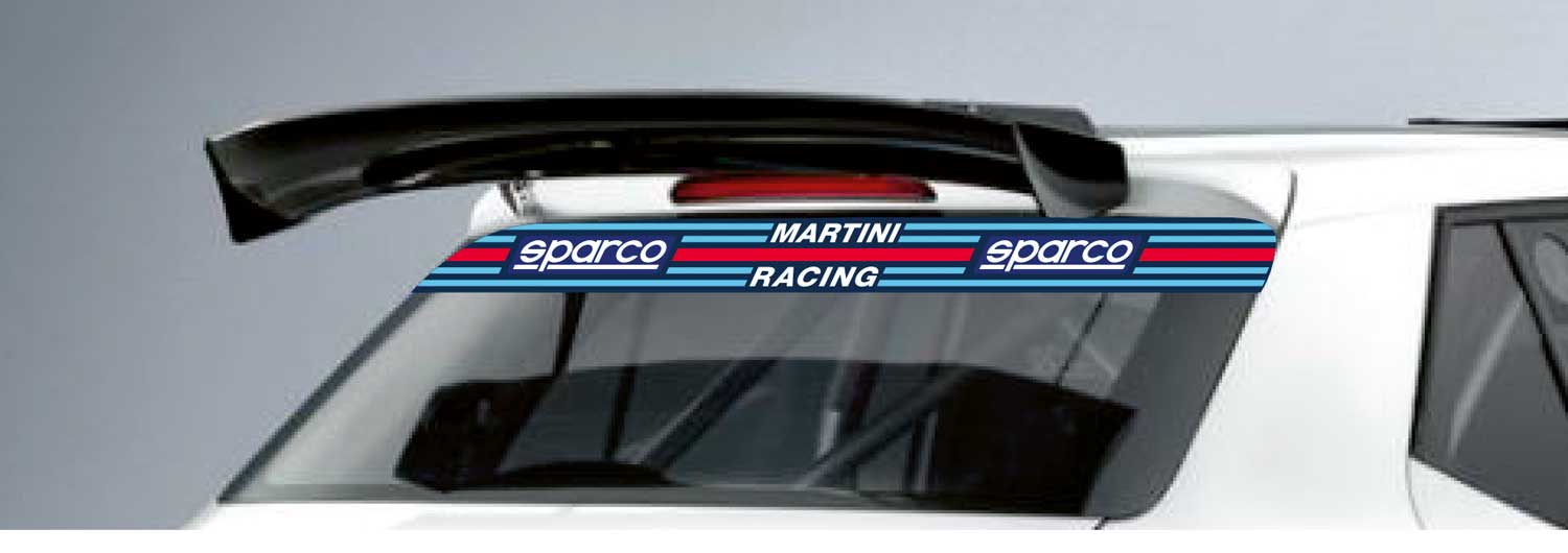 Sparco Heckscheibenaufkleber | Martini Racing