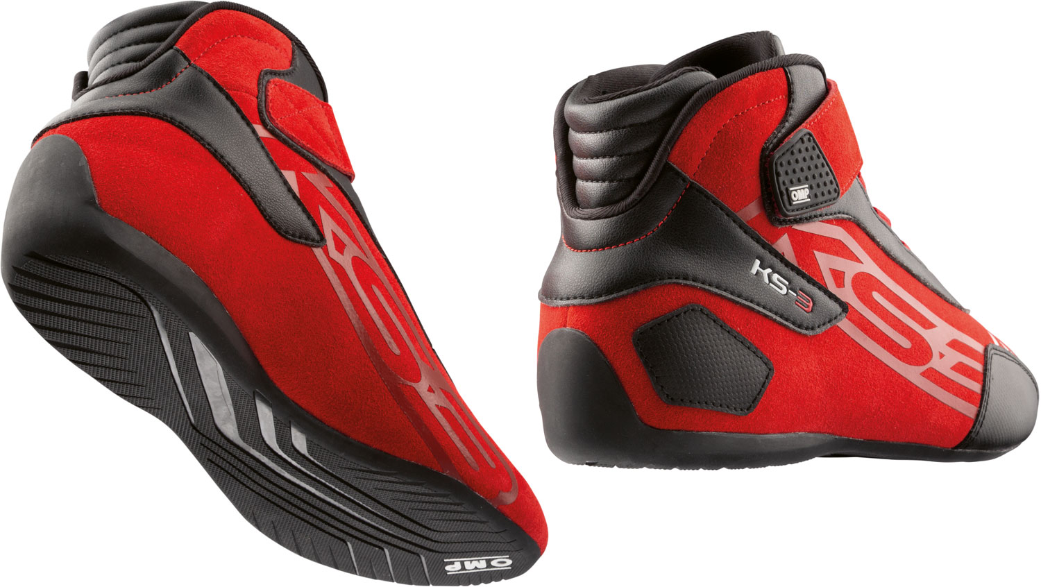 OMP Kartschuh KS-3, rot/schwarz