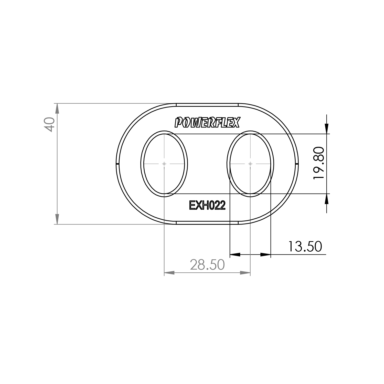 Fahrzeugspezifisches Powerflex Auspuffgummi aus Polyurethan (exh022)